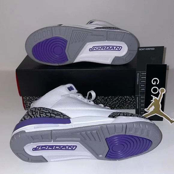 Air Jordan 3 “Dark Iris” (gs) 5.5y - Picture 2 of 6